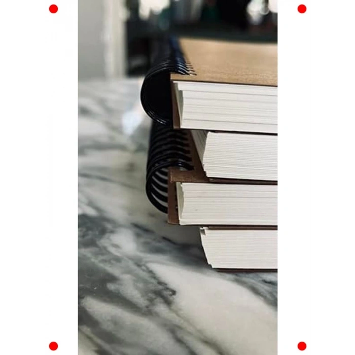 Kraft Kapaklı Noktalı Spiralli Not Defteri A5