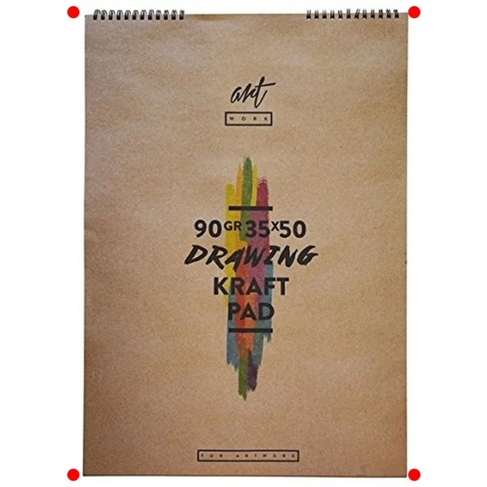 Kraft Resim Blok - 90 gr, 35x50 cm (15 Yaprak)