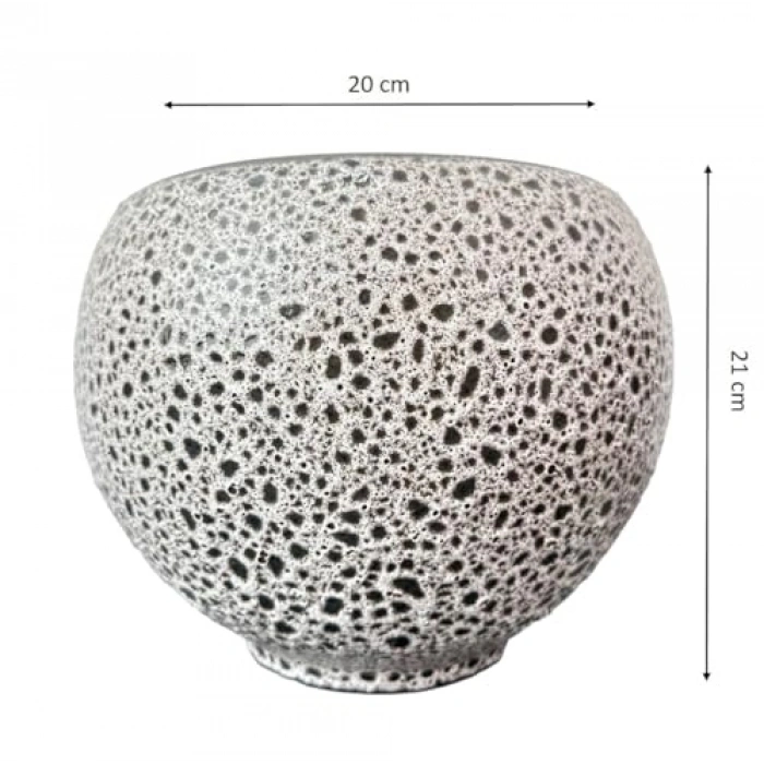 Krem Kahve Şekilli Tabaklı Toprak Saksı, İç ve Dış Mekan