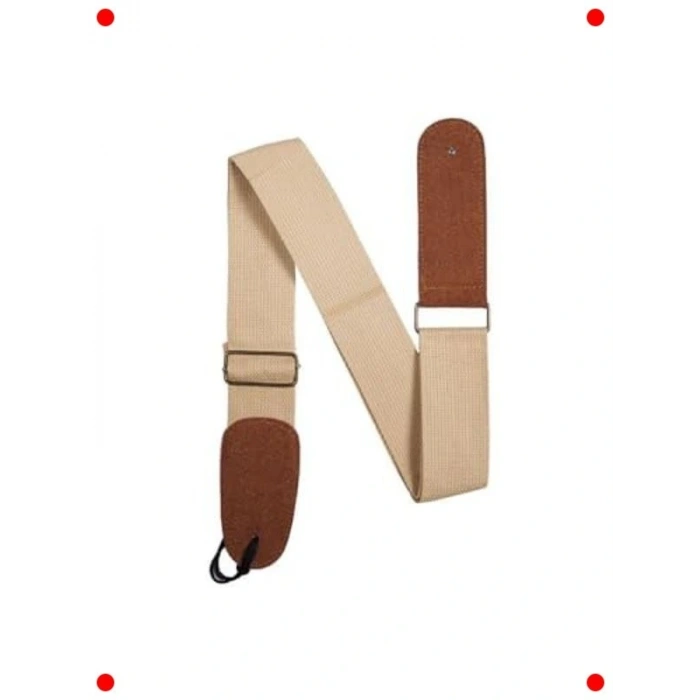 Krem Renk Ayarlanabilir Gitar Omuz Askısı