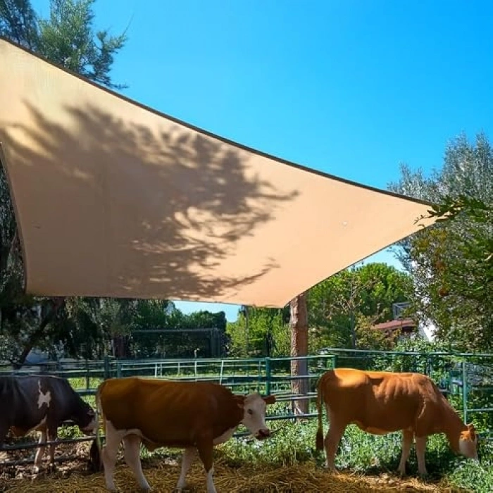 Krem Renkli Çit Filesi, 2 M x 4 M Ölçülerde %95 Görüntü Kesme Özelliği