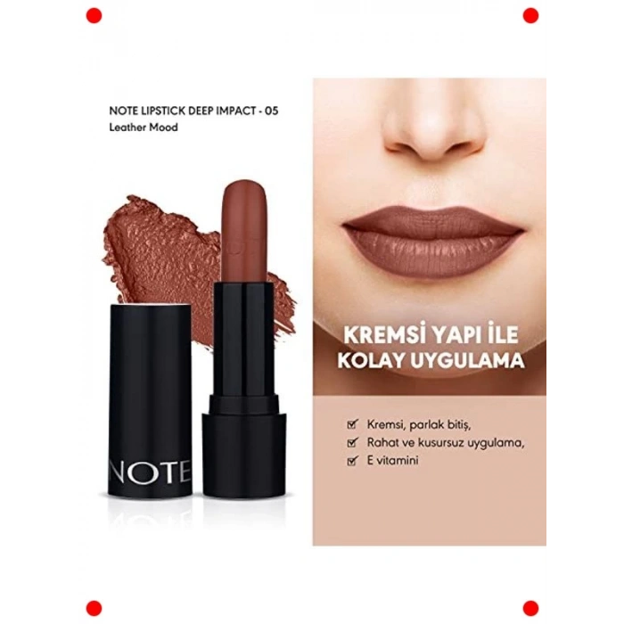 Kremsi Yarı Parlak Ruj - Leather Mood Kahverengi Tonu