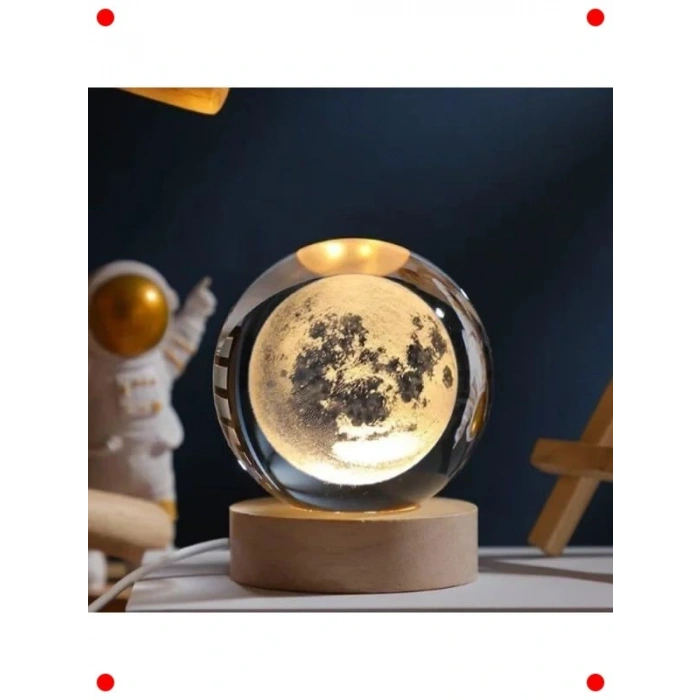Kristal Cam Küre  Gece Lambası - Donay Tasarımı