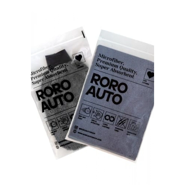 Krofiber Araç Yıkama Bezi ve Eldiven Seti, 50X70 Boyutunda