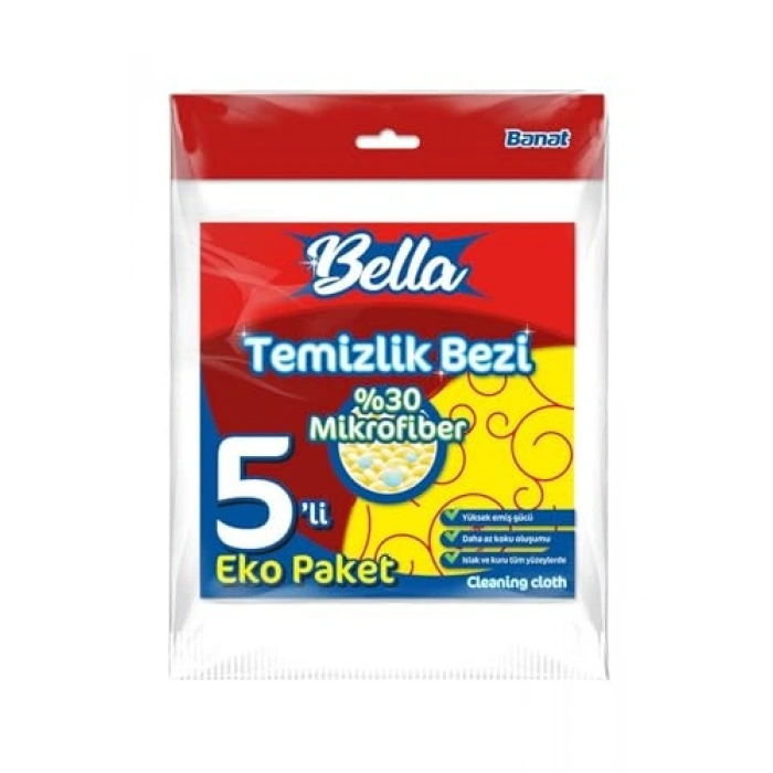 Krofiber Tezlik Bezi, 5li Eko Paket, %30 Krofiber