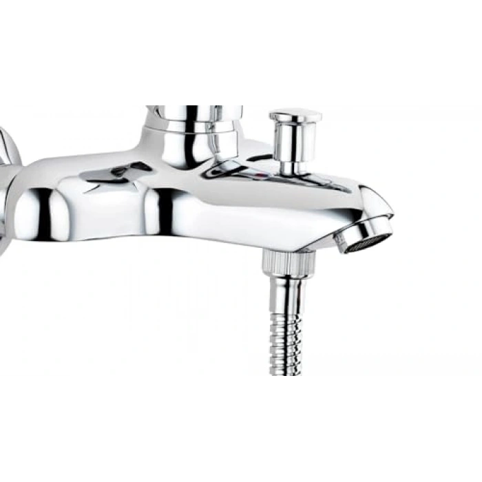 Krom Duvardan Montajlı Banyo Musluk Kartuşu, Pirinç Gövde