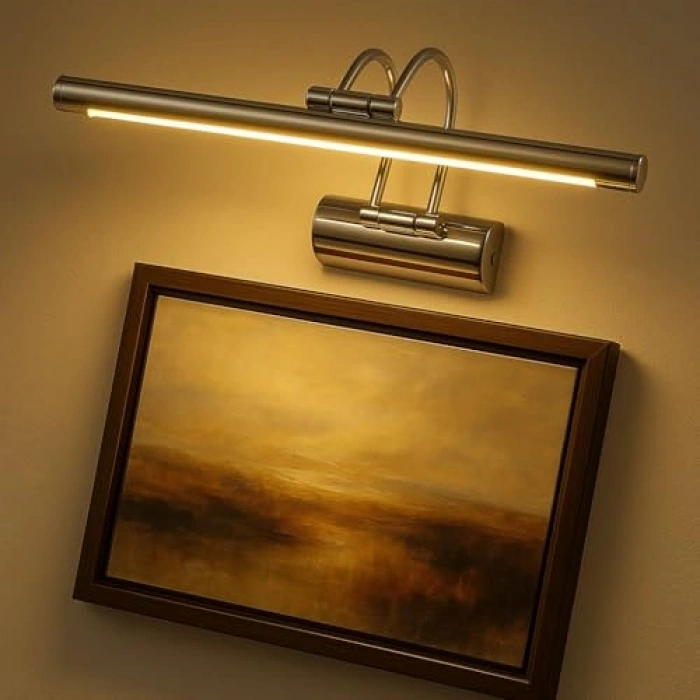 Krom Kasa LED Flüt Aplik, 6W, 3200K Gün Işığı, Duvar İçin
