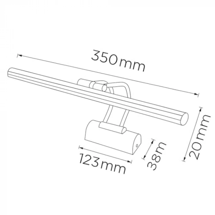 Krom Kasa LED Flüt Aplik, 6W, 3200K Gün Işığı, Duvar İçin