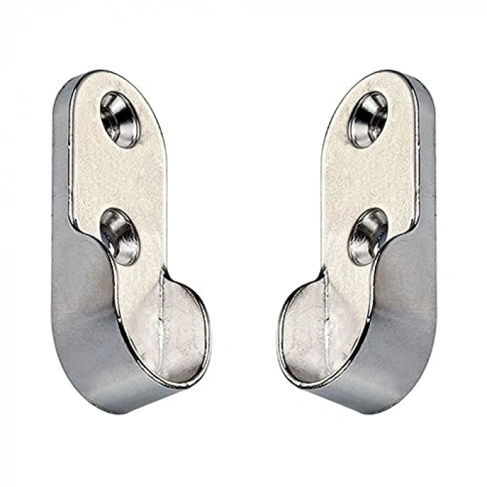 Krom Oval Askı Flanşı, 2 ADET, Dolap için