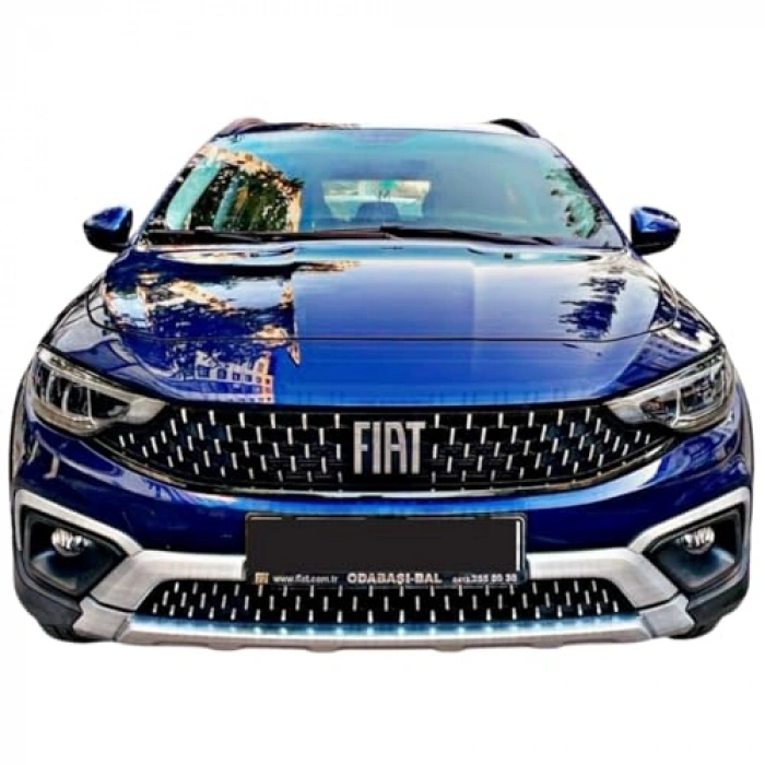 Krom Şablonlu Ön Panjur Sticker Seti - Egea Cross için Tasarım