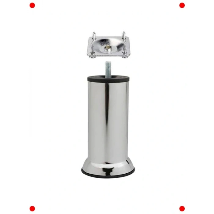 Krom  Yükseltme Ayağı, M8, 12 cm, 12li Set