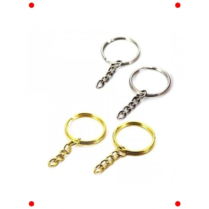 Küçük Altın Rengi Anahtarlık Zincirleri (50 Adet)