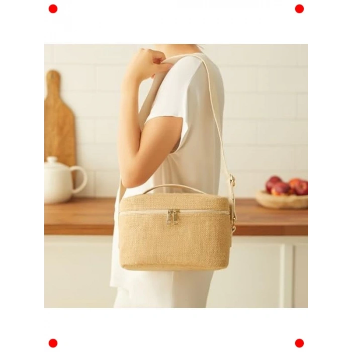 Küçük Boy Jüt Soğuk Tutan Çanta (23x16x15cm)