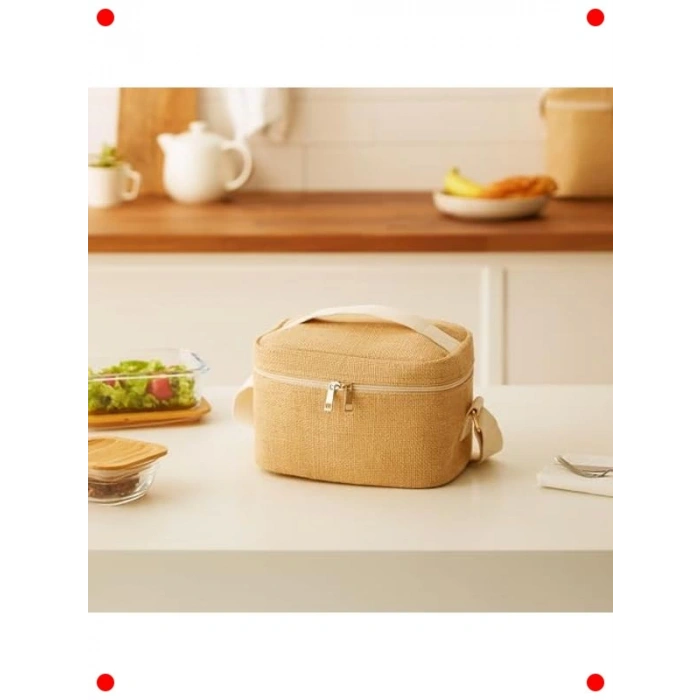 Küçük Boy Jüt Soğuk Tutan Çanta (23x16x15cm)