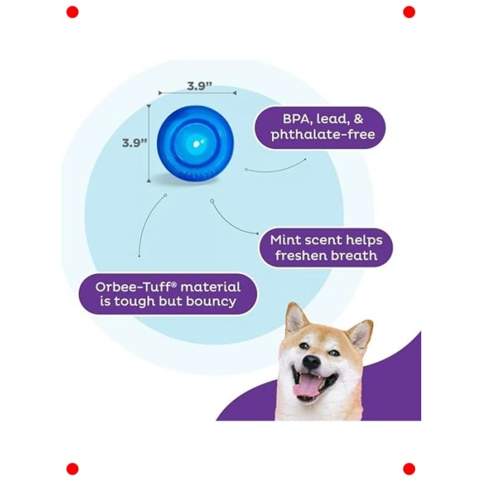 Küçük Boy Mavi İnteraktif Köpek Oyuncak Topu