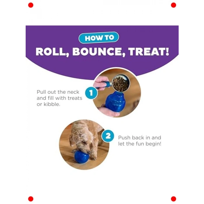 Küçük Boy Mavi İnteraktif Köpek Oyuncak Topu