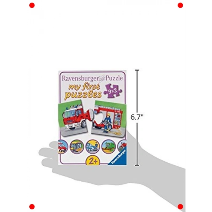 Küçük Çocuklar İçin 9x2 Parça Araç Yapboz Seti