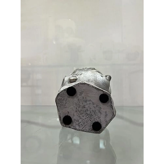 Küçük Kadın Baş Saksısı, Gri/Altın Renk