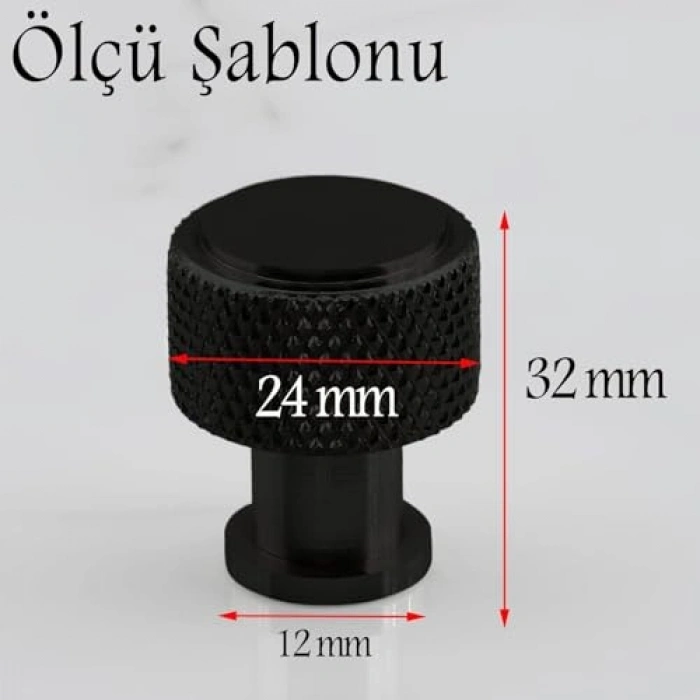 Küçük Metal Çekmece Kulp, Siyah Renk, Mutfak İçin