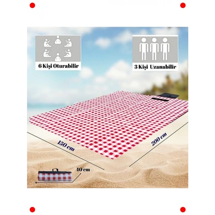 Kum ve Su Geçirmez Çok Amaçlı Plaj & Kamp Örtüsü