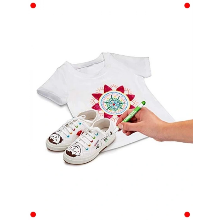 Kumaş Boya Kalemi Seti, İnce Uçlu, 10 Renk