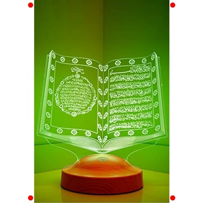 Kuran-ı Kerim Temalı 3D  Lamba
