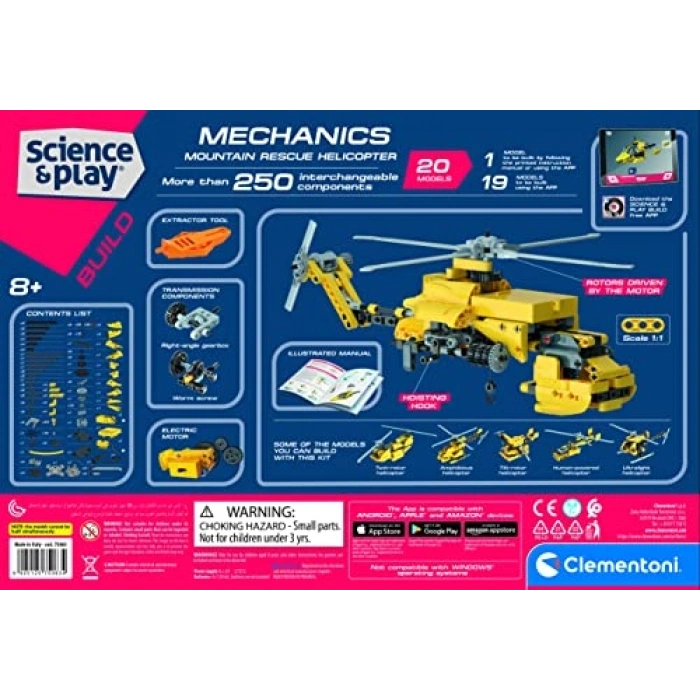 Kurtarma Helikopteri ile Eğlenceli Mekanik Eğitim Seti