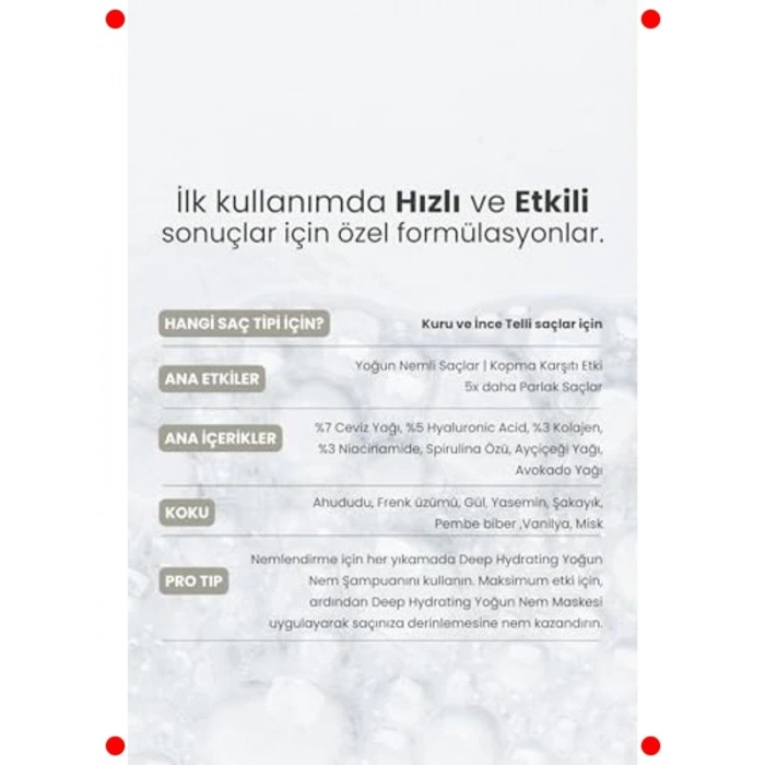 Kuru Saçlar için Yoğun Nemlendirici Şampuan 100 ml