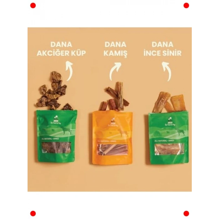 Kurutulmuş Dana Kuyruk Çiğnemelik Köpek Ödülü 100 gr