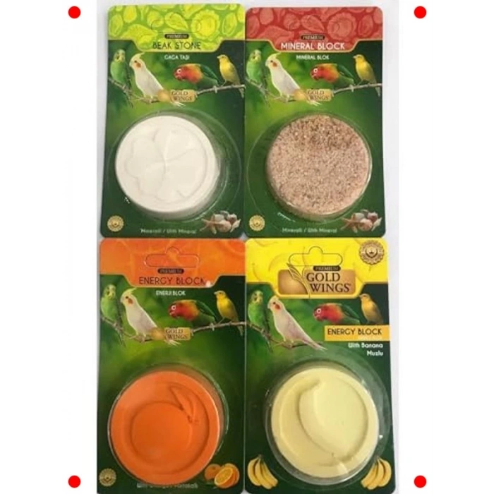 Kuş Gaga Taşı, Mineral ve Enerji Blok Seti (4 Adet)