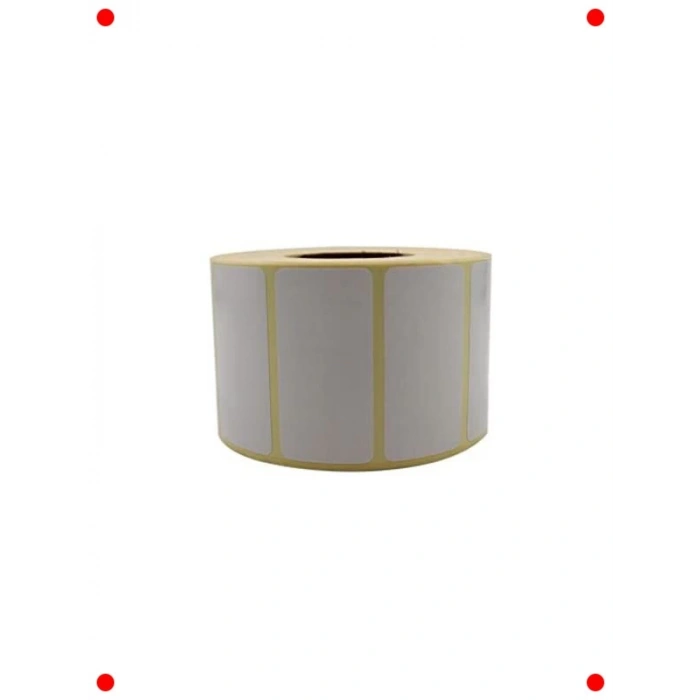 Kuşe Barkod Yazıcı Etiketi Ruloda 1000 Adet 60x30mm