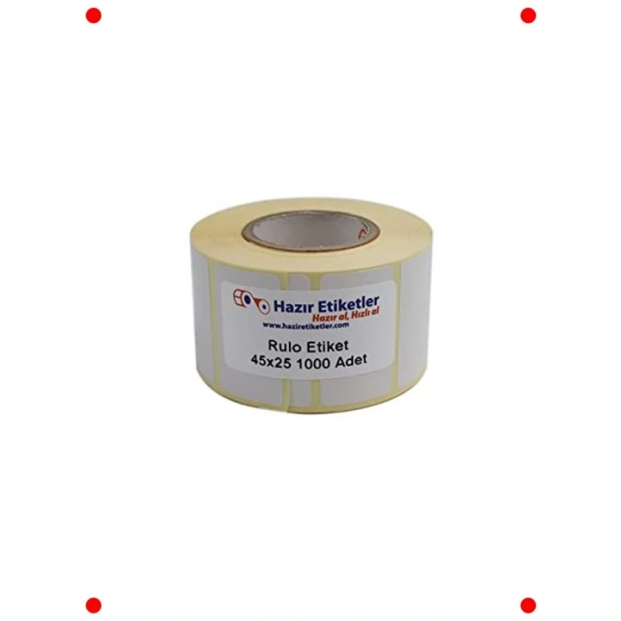 Kuşe Baskısız Barkod Yazıcı Etiketi - 45x25mm (1000 Adet)