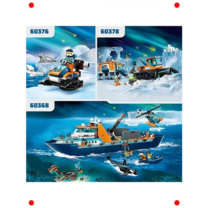 Kutup Kâşifi Motorlu Kızağı Yapım Seti (70 Parça)