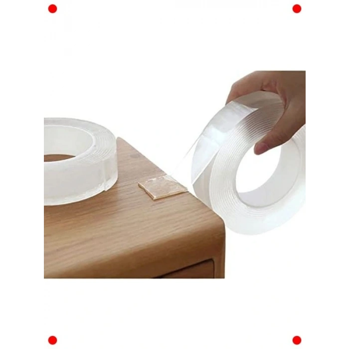 Kuvvetli Şeffaf Nano Bant - Çift Taraflı, 3 Metre