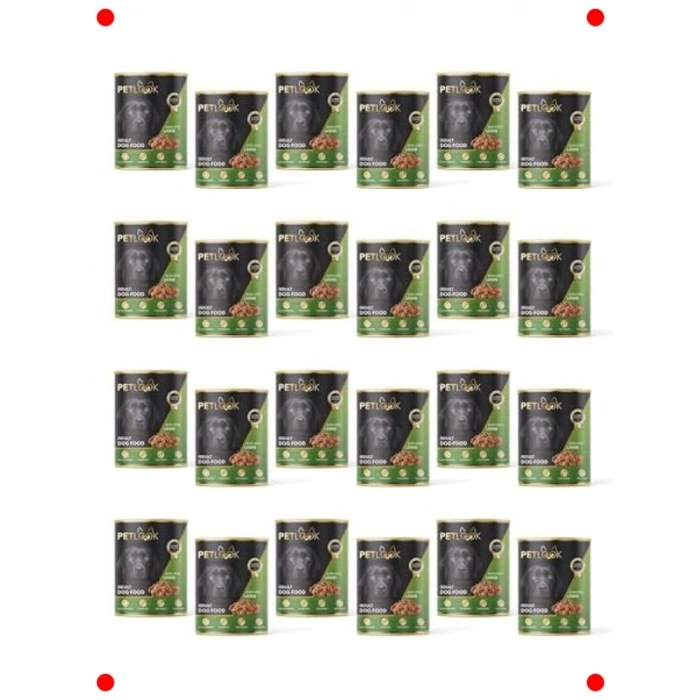 Kuzu Etli Parça Konserve Yetişkin Köpek Maması (24x415 Gr)