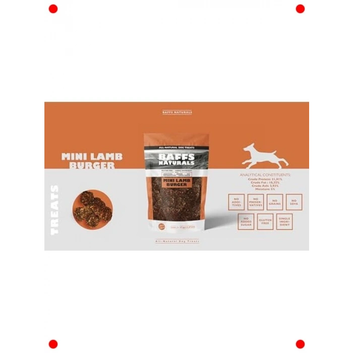 Kuzu Mini Burger Köpek Ödülü (100 gr)