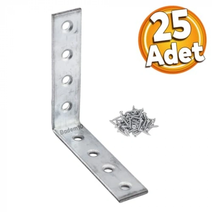 L Der Bağlantı Sabitleme Gönye 65x65x15 mm 25 ADET