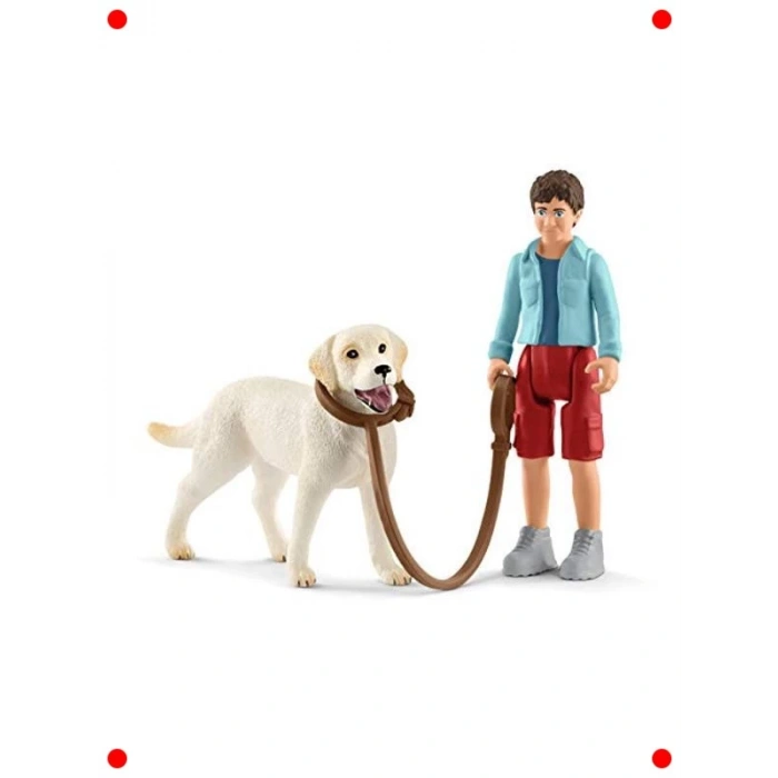 Labrador Köpekli Yürüyüş Figürü Seti