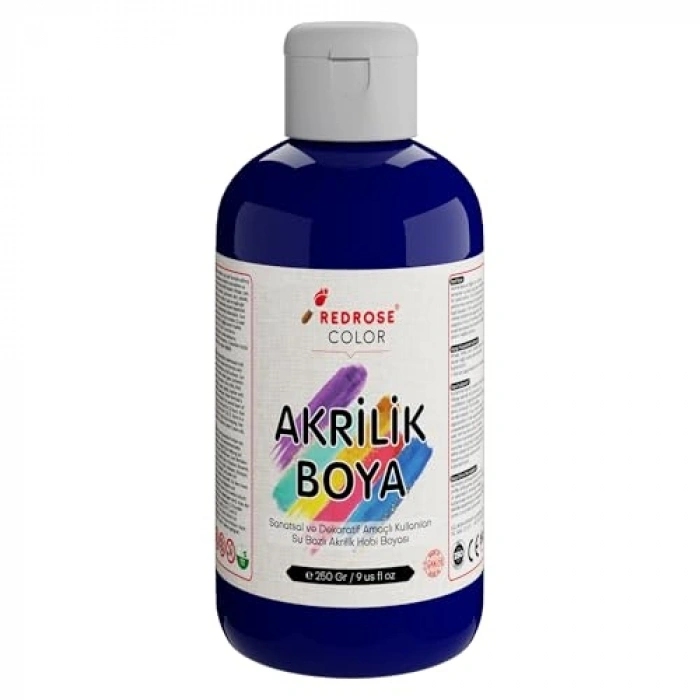 Lacivert Akrilik Boya - 250 gr Ambalajda