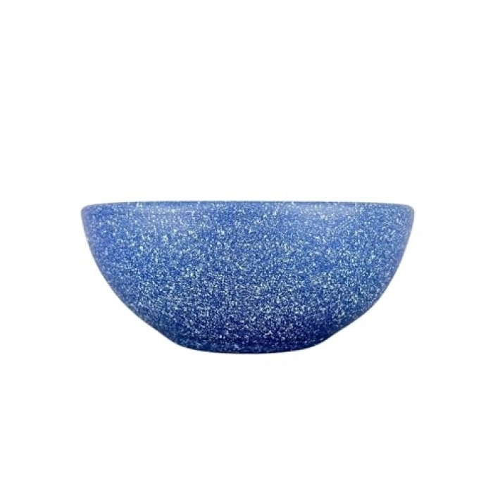 Lacivert Granit Aranjman Sunumluk Toprak Saksı - 20 cm Çapında