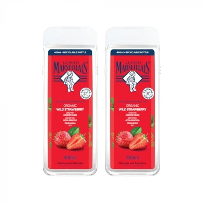 Le Petit Marseillais LPM Duş Jeli Akdeniz Çileği 400 ml 1+1 Set
