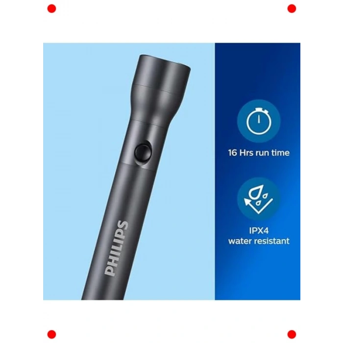 LED El Feneri - 350 Lümen, 6 AA Pil Dahil