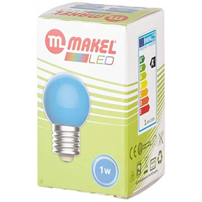 Led Gece Lambası, 1 W, Mavi