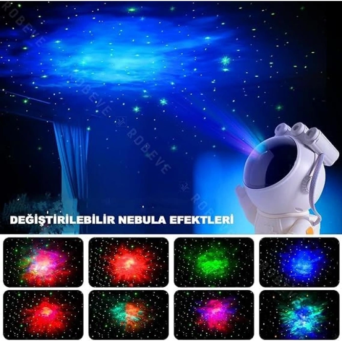 LED Gece Lambası, Renkli Nebula Işıkları ile Uzaktan Kumandalı
