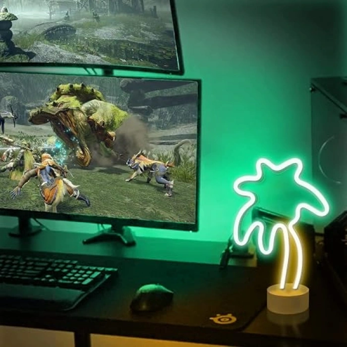 LED Işıklı Gece Lambası, USB ve Pilli Kullanım