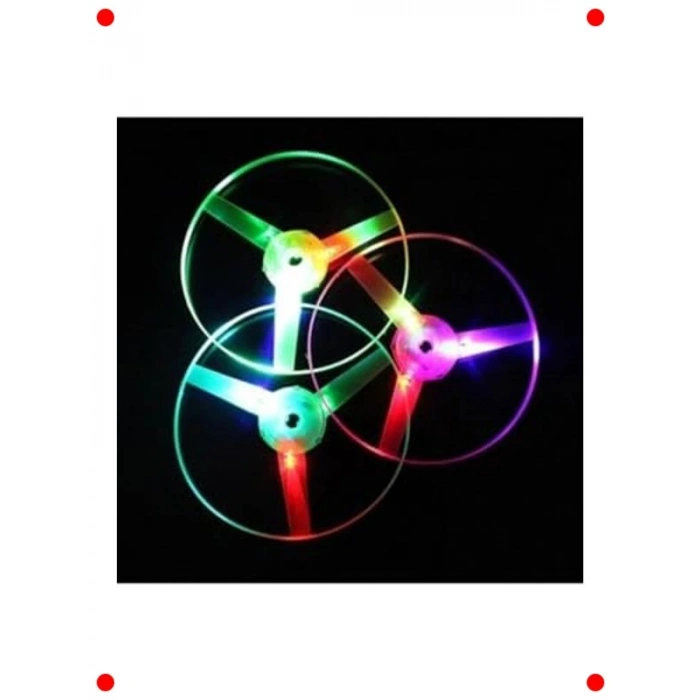 LED Işıklı Gökkuşağı Uçan Disk (3 Adet)