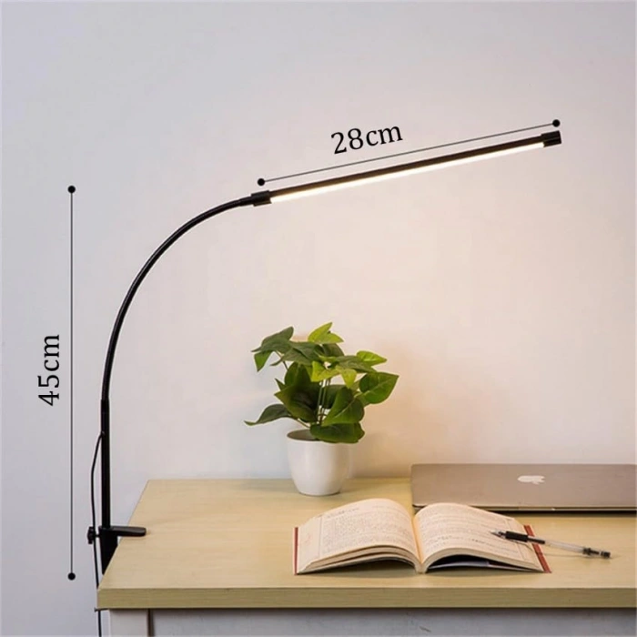 LED Masa Lambası, 12W, USB Güç Girişi, Esnek Kol