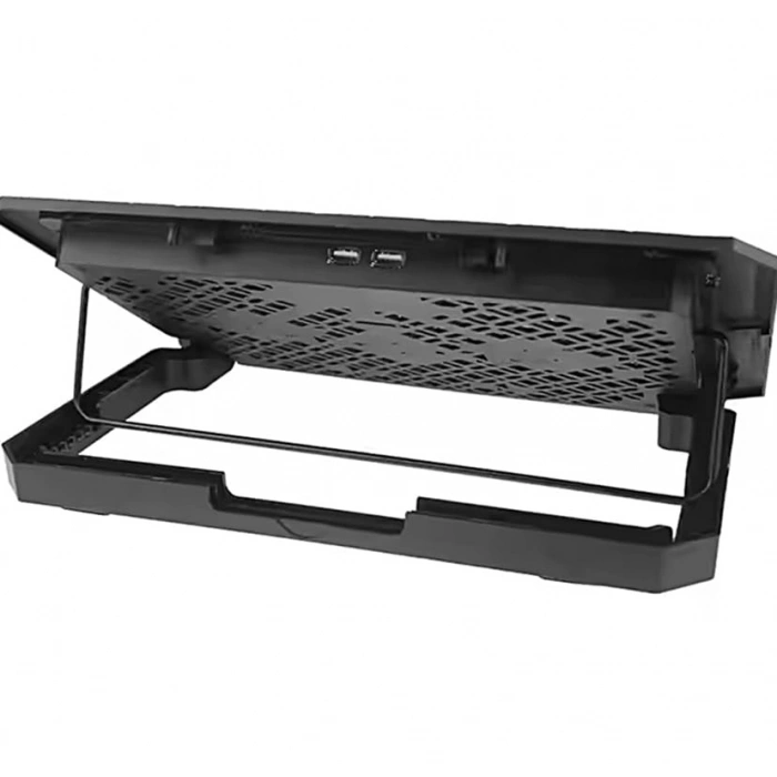 Ledli Çift Fanlı Notebook Soğutucu, Telefon Standlı Tasarım