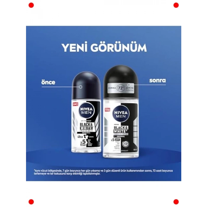 Leke Karşıtı Roll On Deodorant 72 Saat Koruma