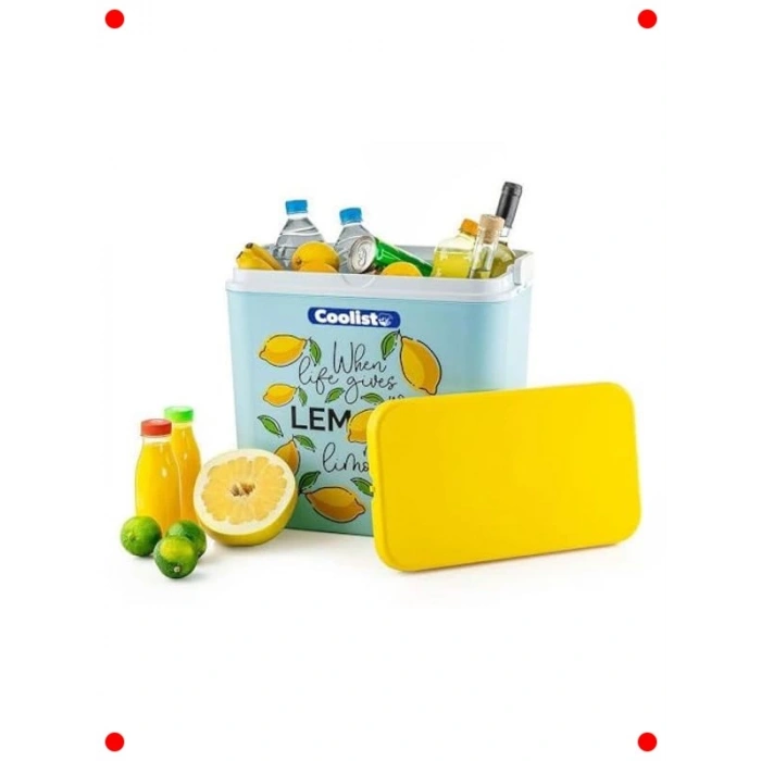 Limon Desenli Buzluk, 24 Litre + 2 Buz Kaseti
